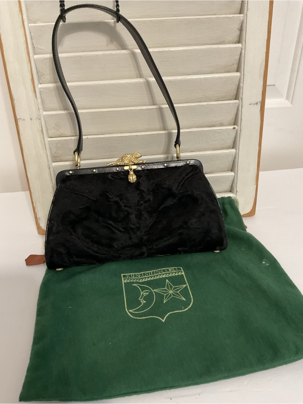 Barry Kieselstein Cord Handbag Broadtail Lamb Fur and Leather
